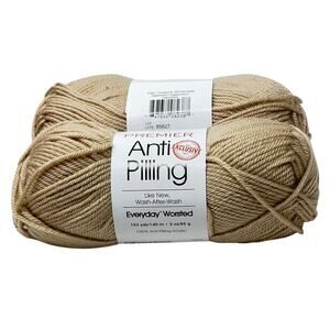 PREMIER EVERYDAY Anti-Pilling Acrylic Yarn Color Cappucino 2 Skeins 4 oz ea